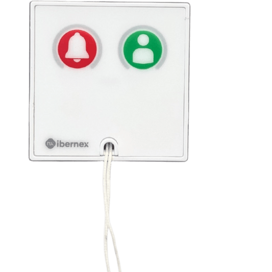 Módulo Asistencial para Hospital de Empotrar IP67 / Material ABS Antimicrobiano / Botón Cancelación / Indicador Luminoso de Alarma y Presencia / RS485 / Compatible Cajas Europeas y Americanas