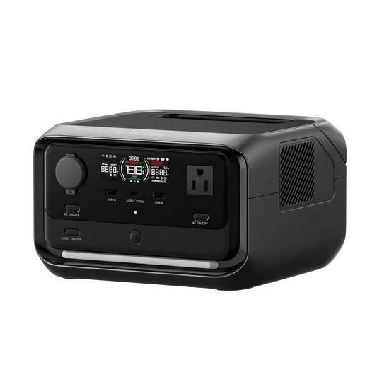EcoFlow RIVER 3 Plus | Estación de Energía Portátil 286Wh LFP | 600W AC (X-Boost 1200W) | USB-C 100W | Carga Solar 220W Max. | WiFi & Bluetooth