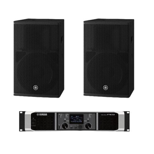 Kit Refuerzo Sonoro | Incluye 2 Bocinas CHR12 y 1 Amplificador PX8 | Ideal para Aplicaciones de Música en Primer Plano