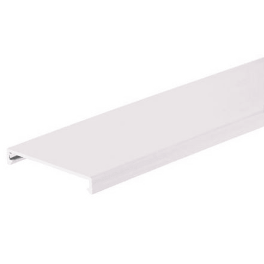 Tapa para Canaleta Ranurada, de 82.6 mm de Ancho, 1828.8 mm de Largo, Color Blanco