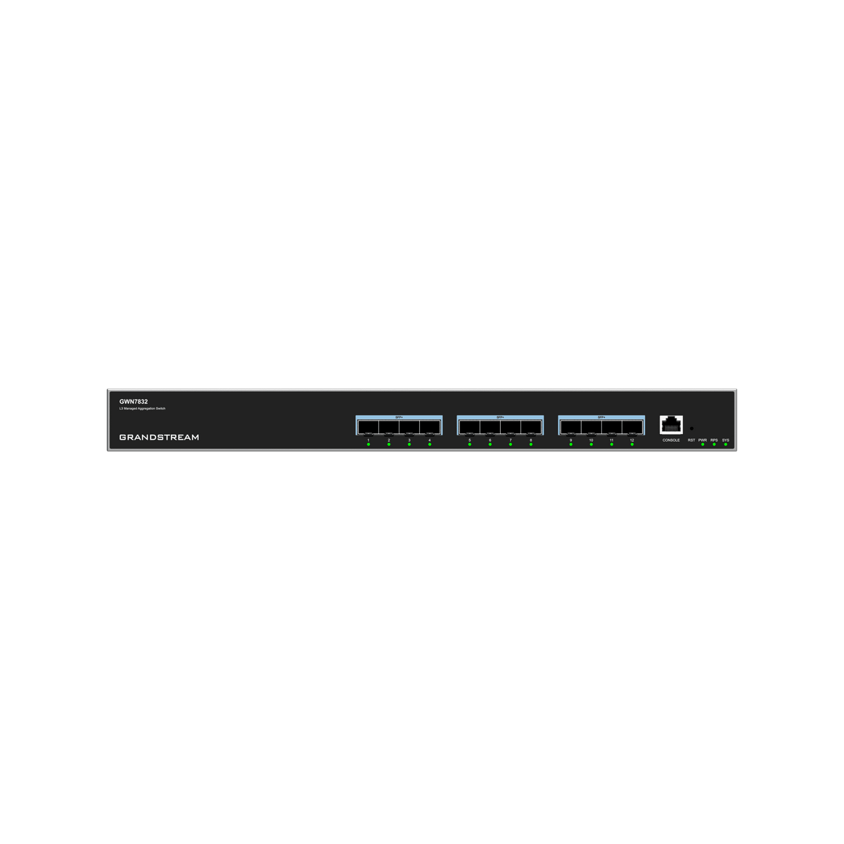 Switch de Agregación Capa 3 / 12 Puertos 10Gigabit SFP+ / QoS Integrada / Soporte IPv6 e IPv4 / Seguridad Avanzada / Stacking /