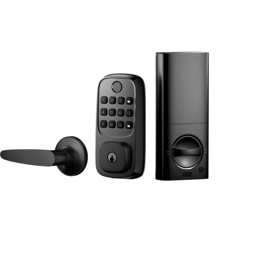 Cerradura Inteligente WiFi / Escáner de Huellas Dactilares / Teclado Numérico / Control por App / 8 Baterías AA / Bloqueo Manual y Automático / Compatible con Puertas 35-55 mm