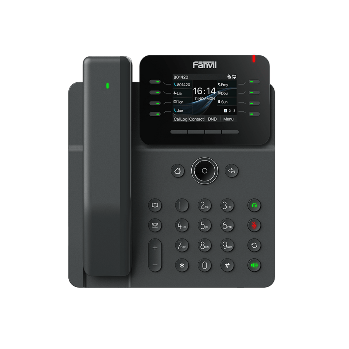Teléfono IP / Handset Inalámbrico Bluetooth / 12 Líneas SIP / Pantalla IPS Táctil 2.8" HD / Conferencia 6 Vías / Puertos Gigabit / PoE 802.3af / OpenVPN / Hot Desking