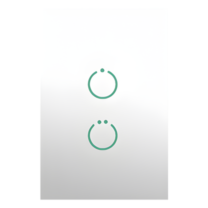 (ZWAVE) Interruptor On/Off panel táctil touch inalámbrico Zwave Plus 2 botones. No requiere cable neutro, Compatible con Hubitat HC8, Álula  M2M, otros