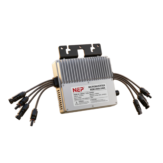 Microinversor 2.25 Kw, 220 Vca, IP67, WIFI Incuido, Soporta Oversizing a 4 Módulos de Hasta 750 W, Incluye Conector Troncal
