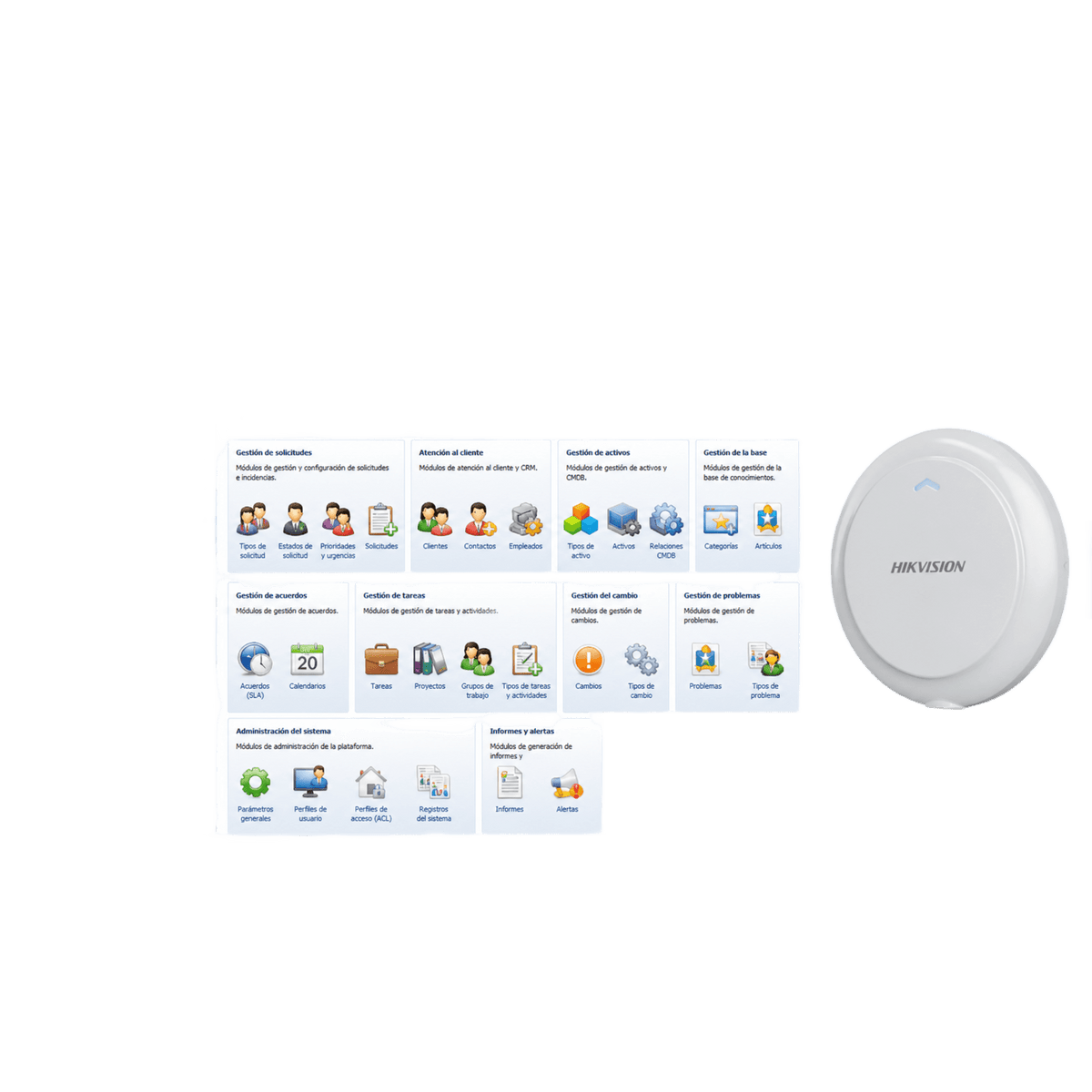 Licencia de Integración / Monitorización con Terceros / Detección de Frecuencia Respiratoria / Detección de Movimiento / Detección de Caídas / Detección de Frecuencia Cardíaca / Compatibilidad Hikvis