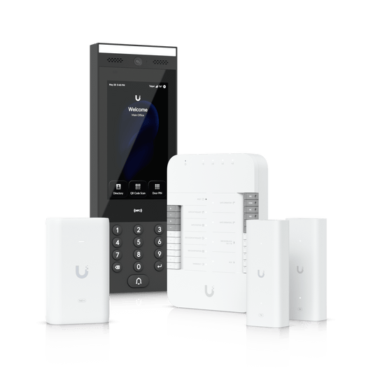 Kit de Inicio de Control de Acceso UniFi / Hub Gate / Intercomunicador G3 / Adaptador PoE++ / Extensores de Par Trenzado