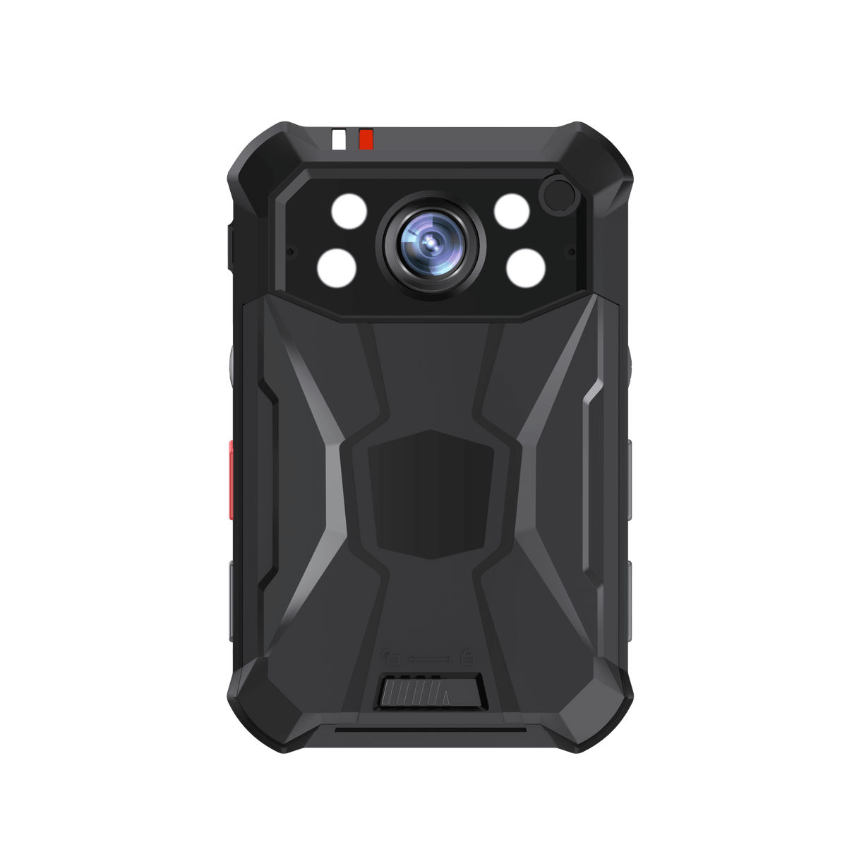 Body Camera Portátil / Grabación a 2K / Pantalla 2.4" LCD / IP68 / H.265 / 64 GB de Almacenamiento / GPS / WIFI / 3G y 4G / Fotos de Hasta 40 Megapixel / Micrófono Integrado con Reducción de Ruido / Batería Intercon