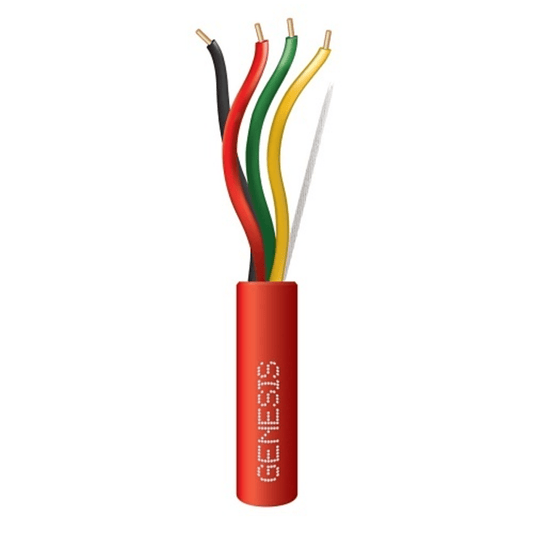 Bobina de 305 Metros (1000 Pies) de Alambre / 4 x 18 AWG / Riser / Tipo FPLR-CL3R / Resistente al Fuego / Color Rojo / Para Sistemas Contra Incendio o Sistemas de Evacuaci�n