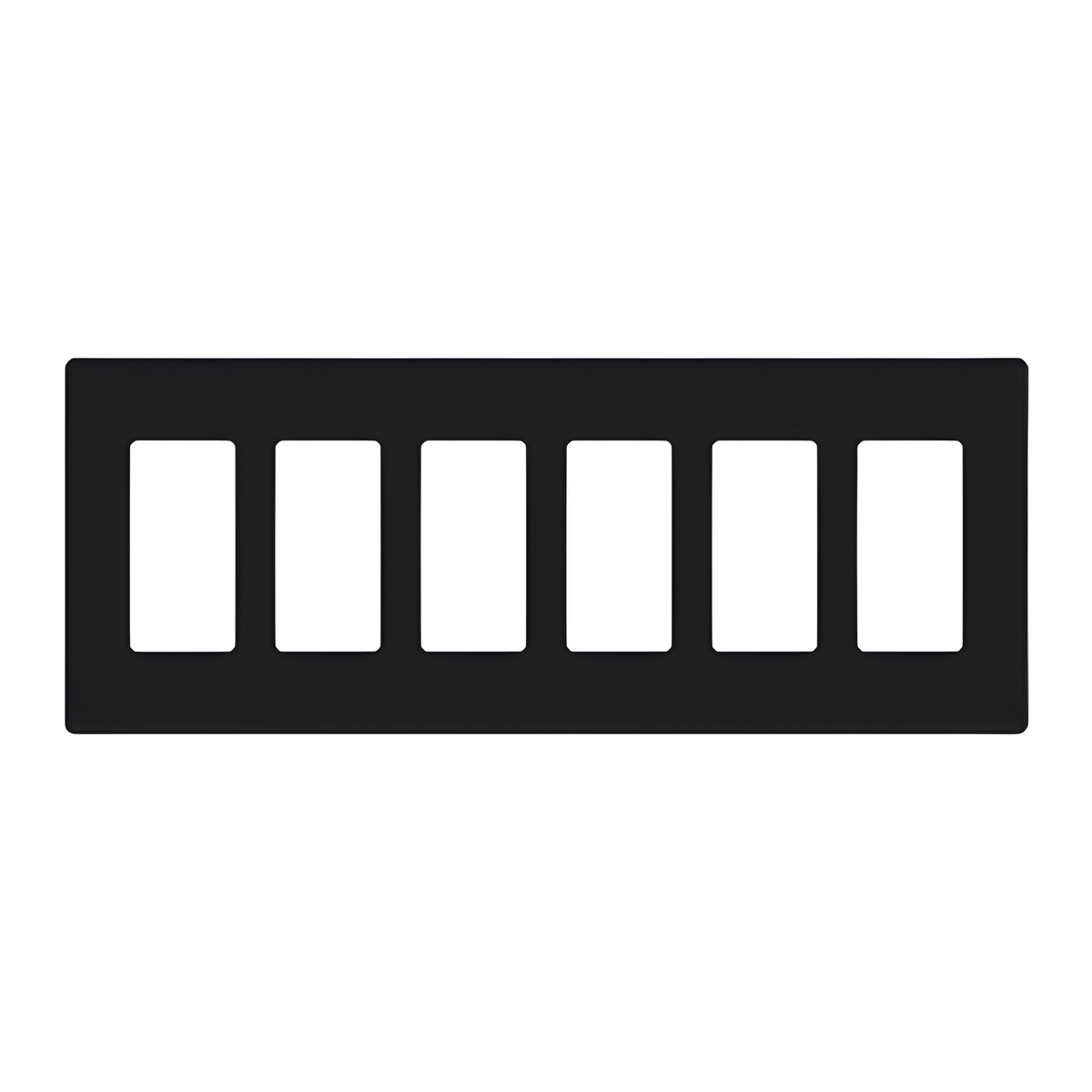 Placa de pared de 6 espacios para atenuadores e interruptores Lutron, línea Designer Satin Colors