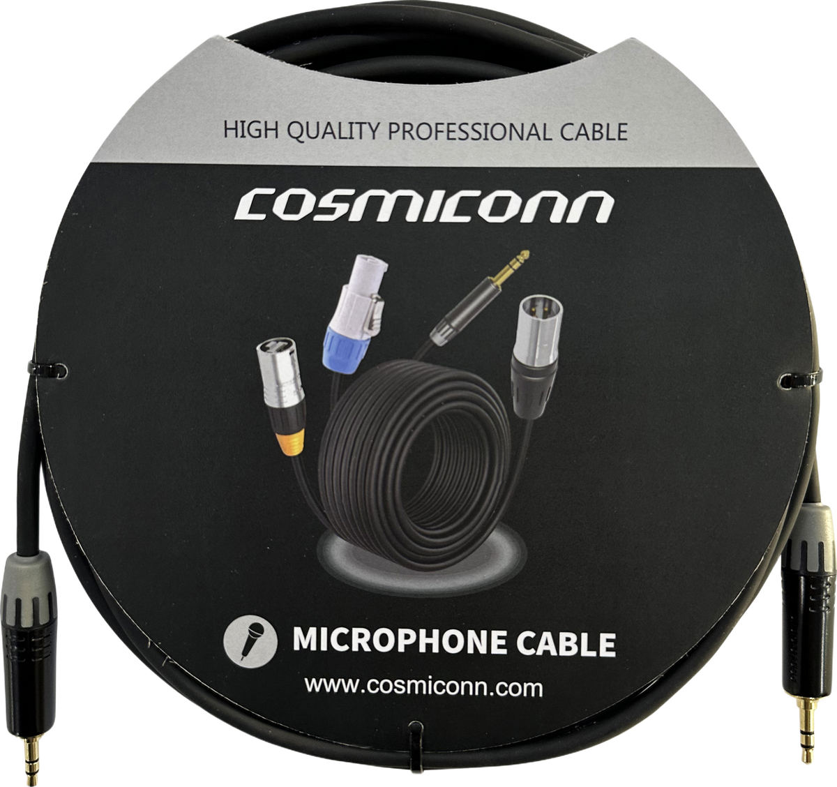 Cable 3.5mm a 3.5mm, conectores color negro MTP3C-BG, length 5m