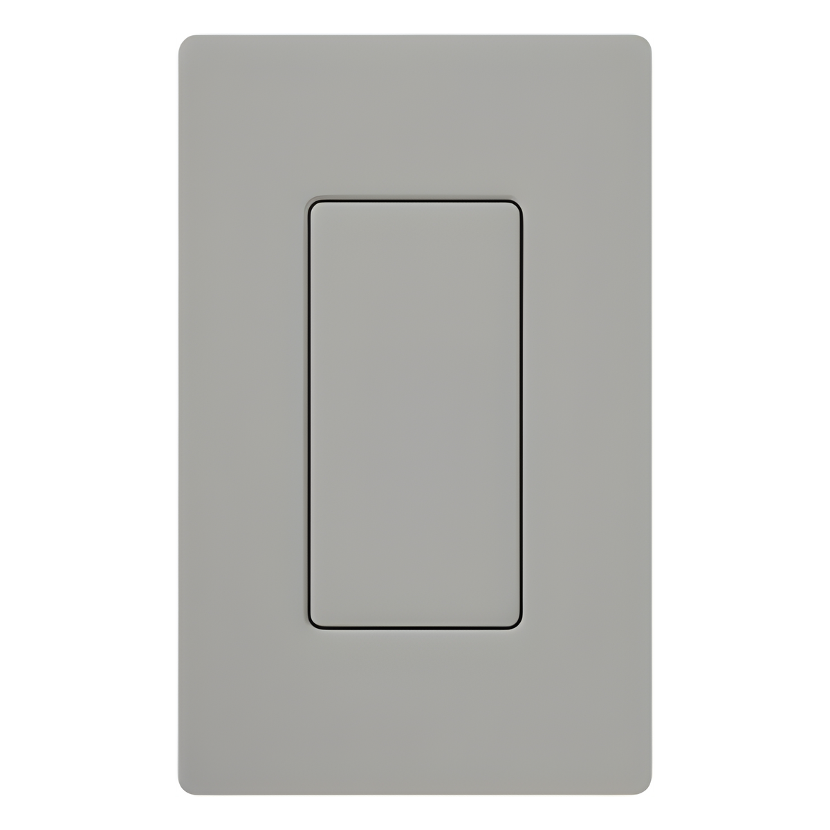 Inserto ciego para placa de pared estilo decorador, acabado brillante en color gris, cubre una apertura sin usar en placas Lutron Claro