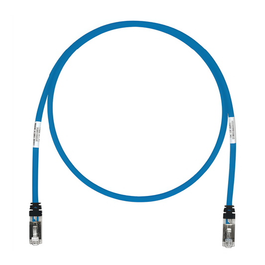 Patch Cord Cat6A, Blindado S/FTP, CM/LS0H, 7.62 Metros (25 Pies), Color Azul