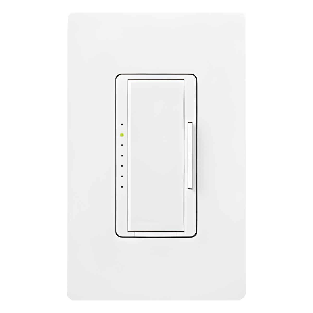 Atenuador de pared Maestro de 600 W para bajo voltaje electrónico (ELV), incandescente y halógeno, 120 V, unipolar o multilocación con accesorios MA-R, color blanco