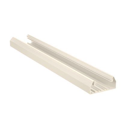 Base para canaleta T-70, de PVC rígido, con orificios perforados para montaje, 103.3 x 44.9 x 1800 mm, Color Blanco Mate
