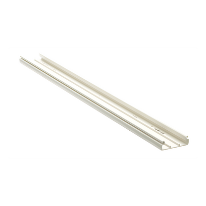 Base para canaleta T-45, de PVC rígido, con orificios perforados para montaje, 60.3 x 18.5 x 2400 mm, Color Blanco