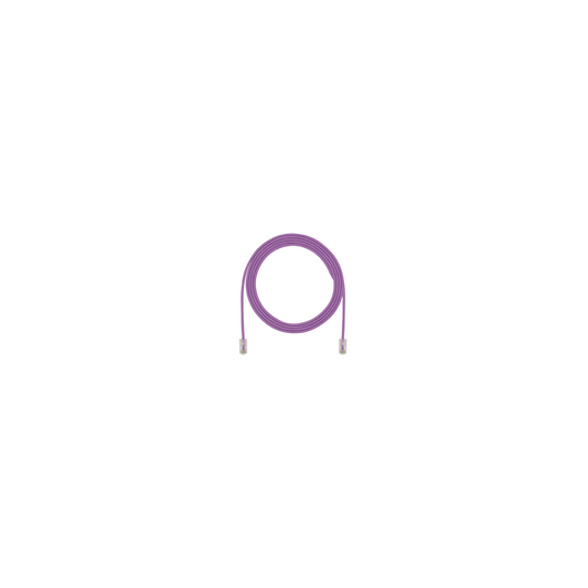 Cable de Parcheo TX6, UTP Cat6, Di�metro Reducido (28AWG), Color Violeta, 20.2 cm (8 Pulgadas)