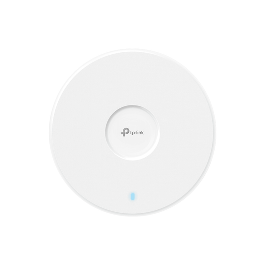 Punto de Acceso Omada / Wi-Fi 7 BE5000 MU-MIMO 2x2 / 1 Puerto 2.5 Gbps / Mesh Omada / Operaciones Multiencale (MLO) / Configuración por Controlador o Stand-Alone / Para Montaje en Techo/pared / Alimentación PoE+