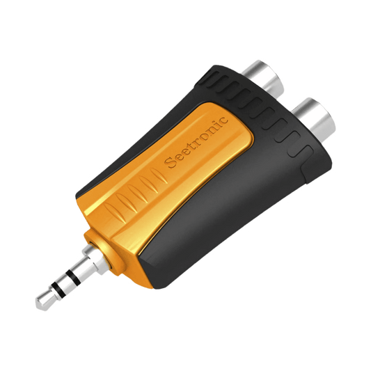 Conector Estéreo | 3.5 mm - 2 x conector Hembra RCA | Adaptador de Carcasa de Plástico