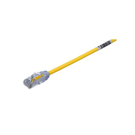 Cable de Parcheo UTP, Cat6A, 24 AWG, CM, Color Amarillo, 6.71 Metros (22 Pies)