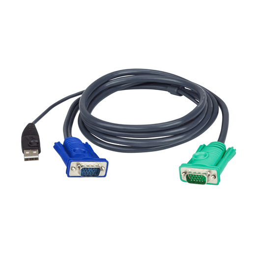 Cable KVM | USB con SPHD | 3 en 1 | De 3 m