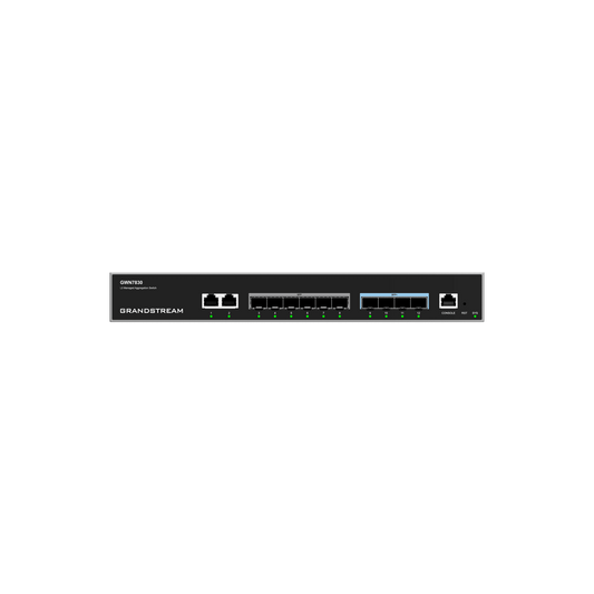 Switch de Agregación Capa 3 GWN7830 / 2 Puertos Gigabit Ethernet / 6 Puertos Gigabit SFP / 4 Puertos 10Gigabit SFP+ / QoS Integrada / Soporte IPv6 e IPv4 / Seguridad Avanzada / Stacking /