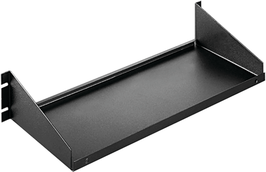 Charola para Rack 19 Pulgadas, Capacidad de Carga 34 kg, Acero Dulce Color Negro, 2 UR, Dimensiones 482x381x95 mm