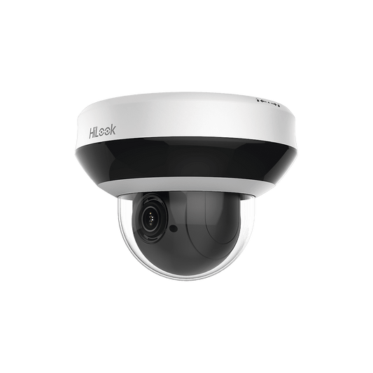 Mini PTZ IP 2 Megapixel / 4X Zoom / Audio Bidireccional / H.265+ / 20 mts IR EXIR / WDR 120 dB / PoE / IK10 / IP66 / Ultra Baja Iluminación / Micrófono Integrado / Micro SD