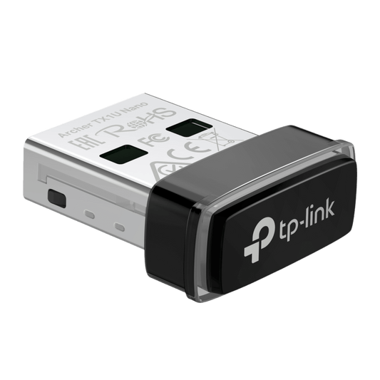 Adaptador USB Inalámbrico AX300 / Wi-Fi 6 2.4 GHz / 287 Mbps / Nano Size / OFDMA y MU-MIMO / Driver Pre-cargado / WPA2-PSK