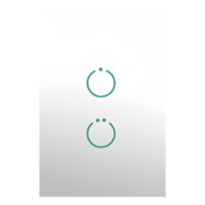 (ZWAVE) Interruptor On/Off panel táctil touch inalámbrico Zwave Plus 2 botones. Compatible con Hubitat HC8, Álula  M2M, otro