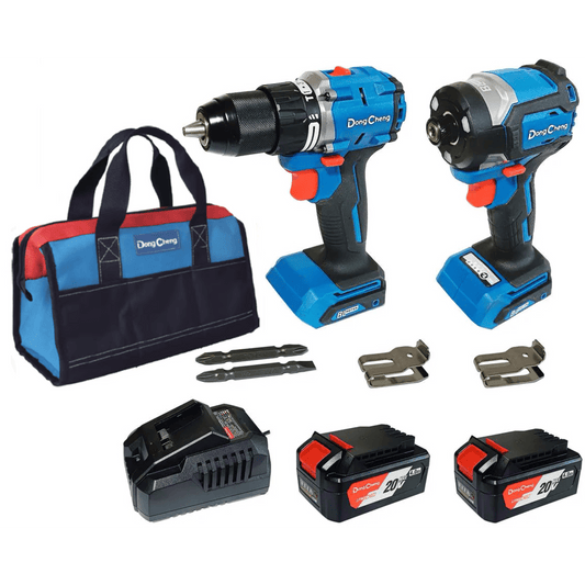 Kit Taladro Percutor y Atornillador de Impacto 20V / Motor Brushless / 2 Bater�as 4.0Ah Li-ion / Cargador y Bolsa de Transporte