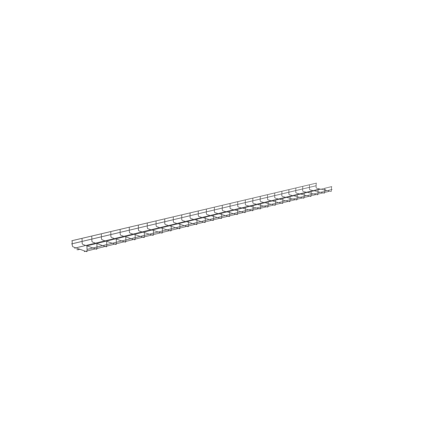 Charola Wire Basket de 8 in (203 mm) de Ancho, 2 in (50 mm) de Alto, 3 m de Largo, Hasta 187 Cables Cat6, Color Negro