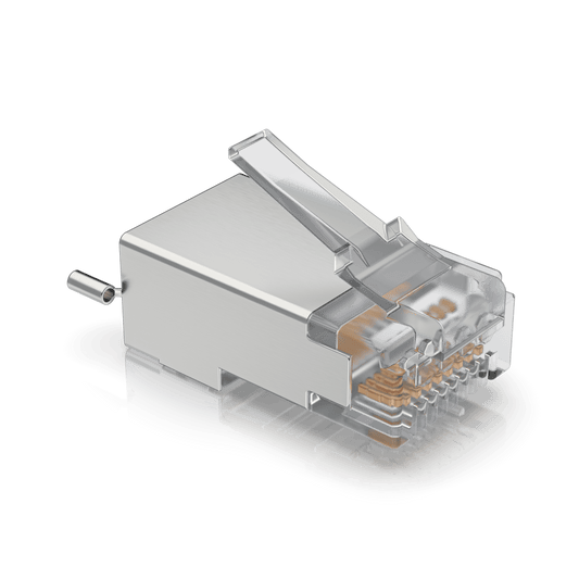 Paquete de 100 Conectores RJ45 Blindados Dise�ados para Cables Ethernet UISP (UISP Cable Pro y Cable Carrier)