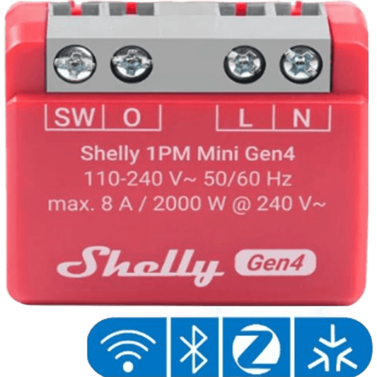 Mini Interruptor inteligente Wi-Fi 2.4 / medición de consumo, /1 canal 8A 110-240 / compatible con asistentes de voz