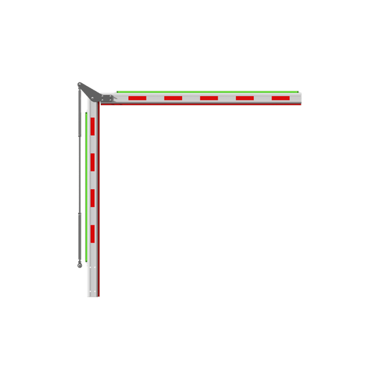 Brazo Articulado 3 mts (1.5+1.5) con Iluminación para Barreras Hikvision Serie DS-TMG320