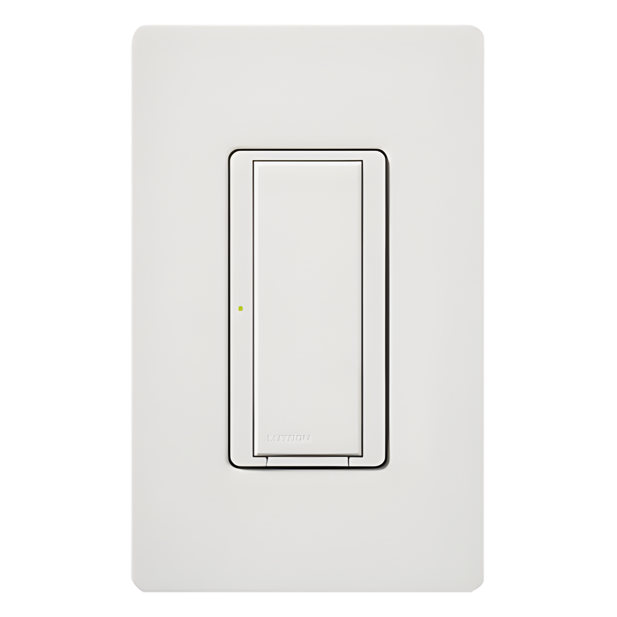 Interruptor inalámbrico on/off Maestro Wireless para iluminación de 6 A y ventiladores de hasta 1/10 HP, 120 V, requiere neutro, compatible con hub Vive, color blanco