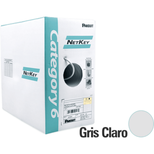 Bobina de Cable UTP 305 Metros (1000 Pies) de Cobre, NetKey, Reelex, Gris, Categor�a 6 (24 AWG), 1000Mbps, PVC (CM), de 4 Pares