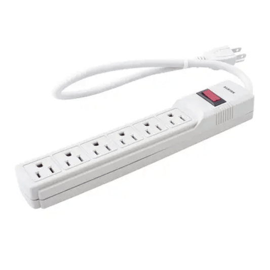 Multicontacto con Supresor de Picos 270 Joules, Voltaje de Entrada: 127 Vca NEMA 5-15P, Con 6 Salidas NEMA 5-15R.