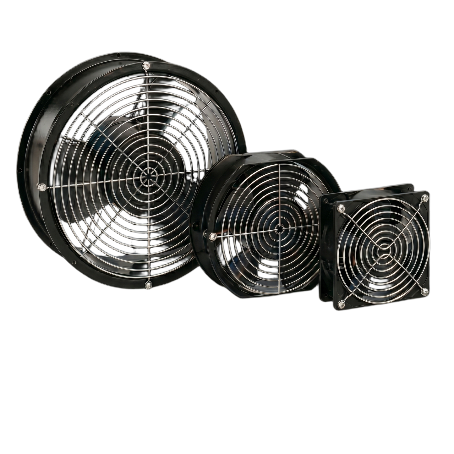 Ventilador Axial Compacto 6 Pulgadas / 115VAC / 102CFM / Silencioso / Acero Negro / 50,000 Horas Operación
