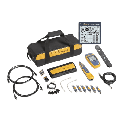 Kit Profesional de Verificador de Red MicroScanner2, para Comprobaci�n de Redes de Voz, Datos y Video, con Pantalla LCD Retroiluminada