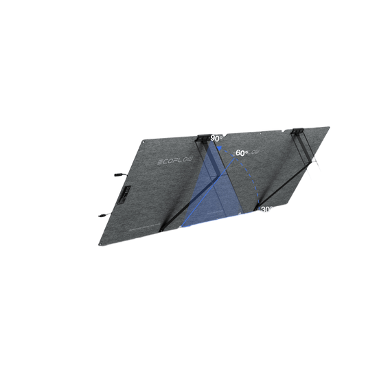 Módulo Solar Bifacial, Portátil y Flexible de 160W Recomendado para Estaciones Portátiles EcoFlow / Ajuste de Ángulo / Carga Eficiente / Incluye Cable XT60 a MC4