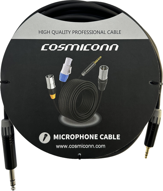 Cable 6.35mm a 3.5mm, conectores color negro MP3X-B - MTP3C-BG, length 5m
