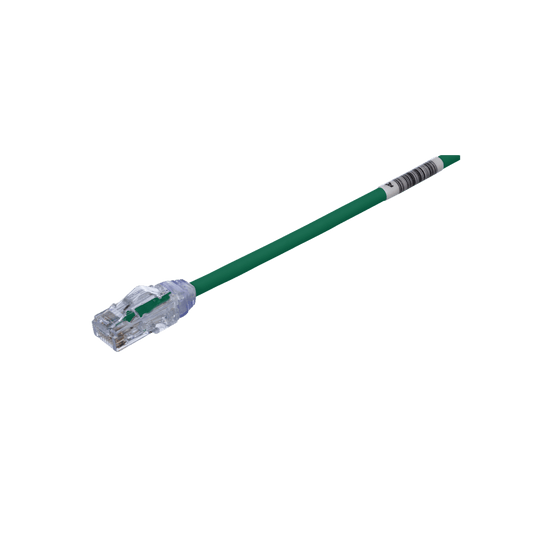 Cable de Parcheo UTP Cat6A, CM/LSZH, Di�metro Reducido (28AWG), Color Verde, 3.05 Metros (10 Pies)