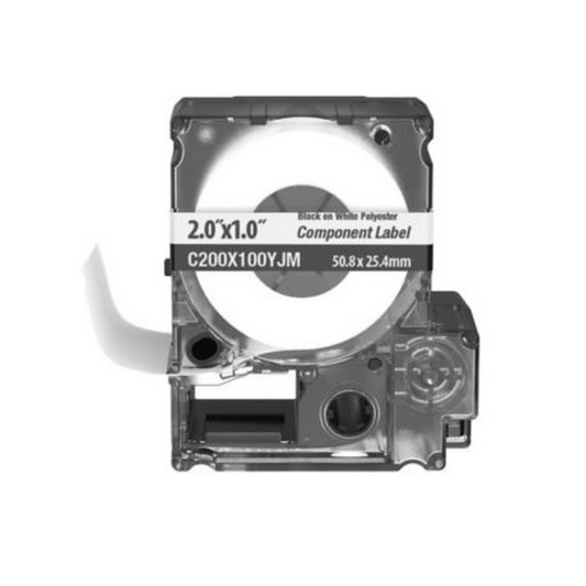Casete de 140 Etiquetas Adhesivas, Para Identificaci�n de Marcadores de Cable, Rack o Gabinetes, 50.8 x 25.4 mm (2 x 1 Pulgadas), Color Blanco