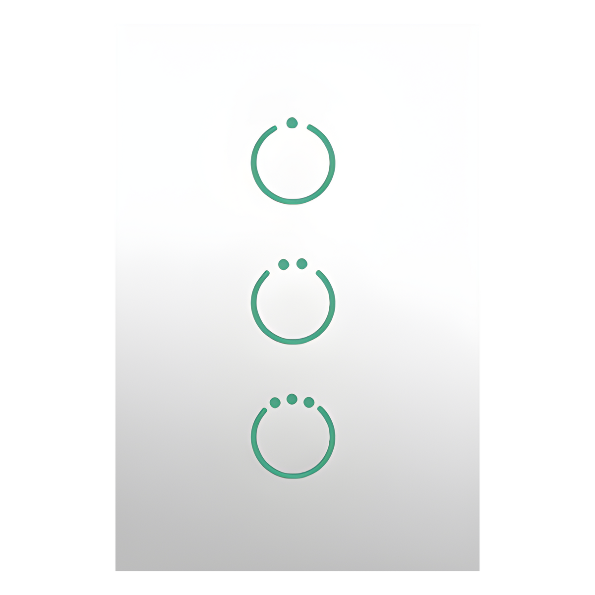 (ZWAVE) Interruptor On/Off panel táctil touch inalámbrico Zwave Plus 3 botones. Compatible con Hubitat HC8, Álula  M2M, otro
