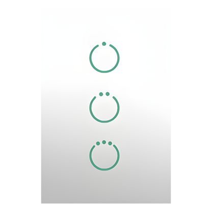 (ZWAVE) Interruptor On/Off panel táctil touch inalámbrico Zwave Plus 3 botones. Compatible con Hubitat HC8, Álula  M2M, otro