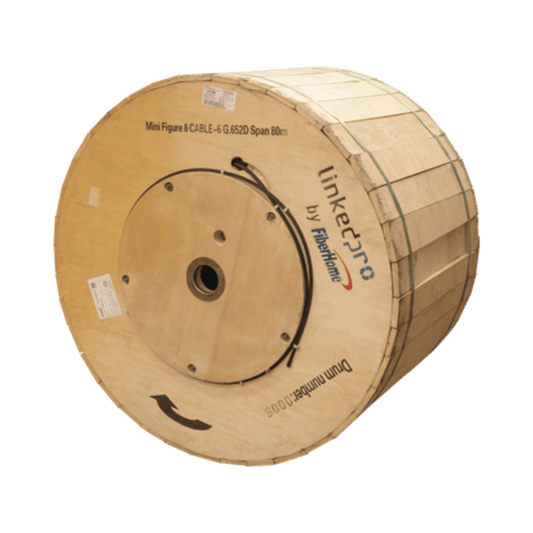 Carrete de 4 Kil�metros de Fibra �ptica A�rea Mini Figura 8, G.652D, Monomodo de 6 Hilos, Exterior, Span 80, Loose Tube
