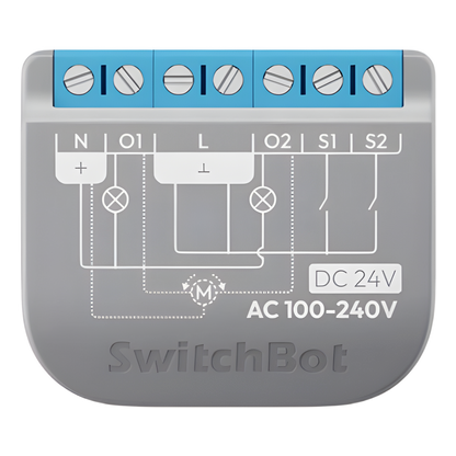Relay Switch Inteligente 2 Canales / WiFi + BLE / Medición Consumo / 10A por Canal / Protección Sobrecarga / Compatible Matter / 42 x 36 x 16 mm (1.7 x 1.4 x 0.6 in)