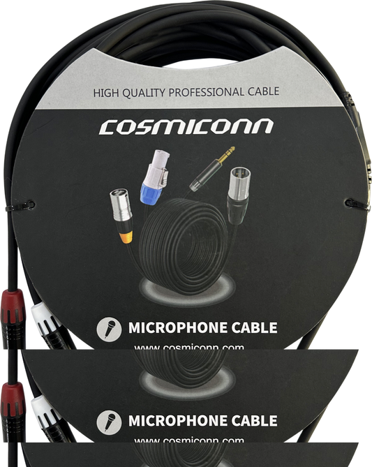 Cable 3.5mm a 2 RCA, conectores negros, con diferenciador de blanco y rojo en RCA MT380-RD - MT380-WH - MTP3C-BG, length 5m
