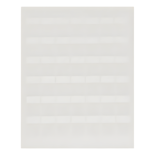 Paquete de Hojas con 2500 Etiquetas de Identificación Auto-Laminadas para Impresora Láser/Inyección de Tinta, para Cables de 3 a 7.1 mm de Diámetro (12 - 10 AWG), Color Blanco